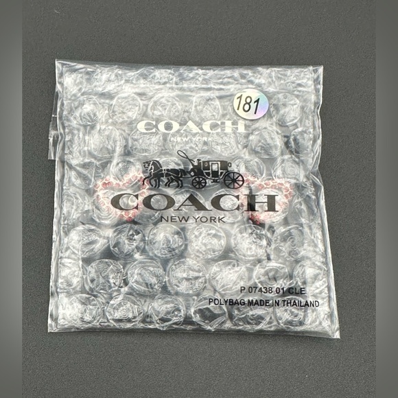 COACH Signature Heart Stud Earrings - Red Crystal Pave (NWOT) - Picture 5 of 5